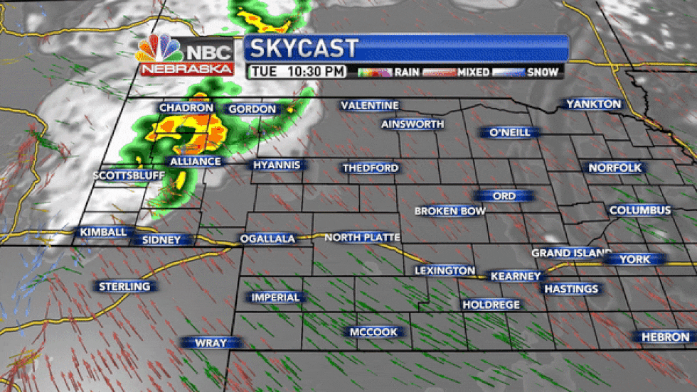 Scattered storms are possible across the area Tuesday night and into Wednesday morning with...