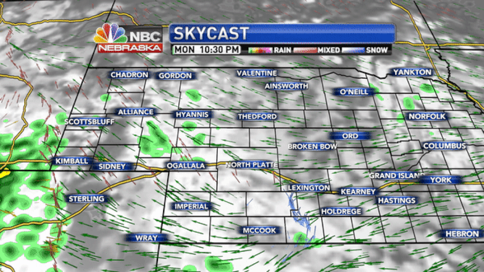 Clouds and with scattered showers and isolated t'storms are expected to continue into the day...