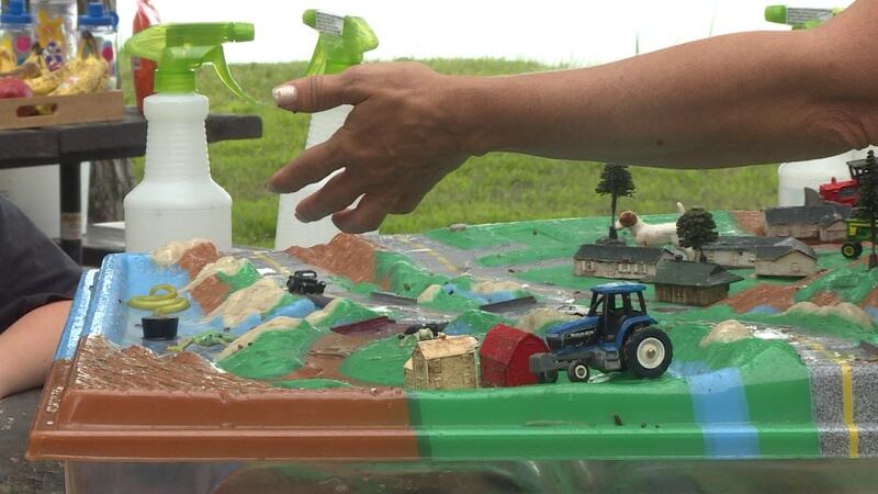 Mona Anderson teaches about the Ogallala Aquifer and conservation at the End of Summer Water...
