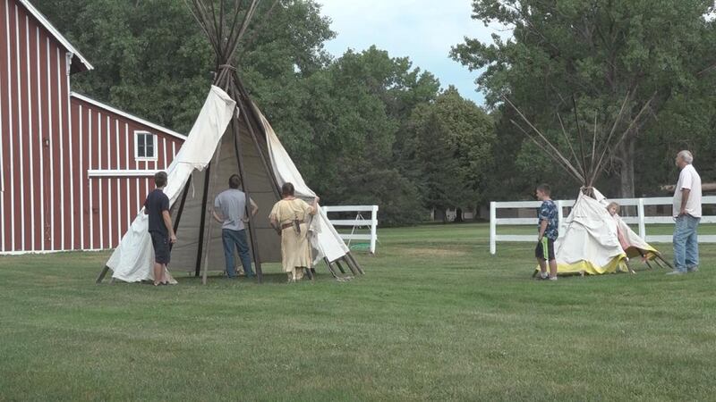 A tipi demonstration was held at the Buffalo Bill Ranch State Historical Park Wednesday.