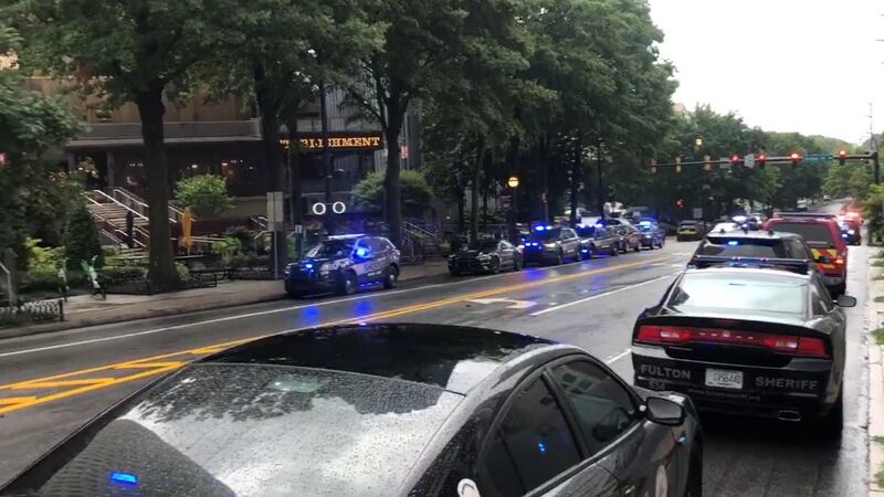 Police responded to multiple calls for shootings in Midtown Atlanta on Monday. Two people have...