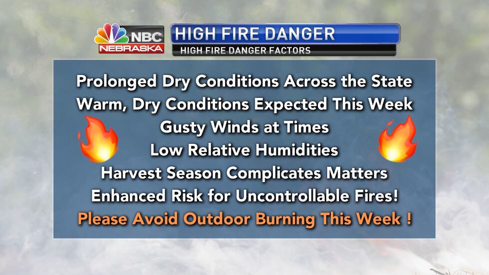 More warm and dry weather will keep fire danger high over the coming days.