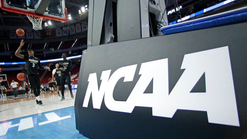 Providence's Kris Dunn grabs a rebound during practice for a first-round men's college...