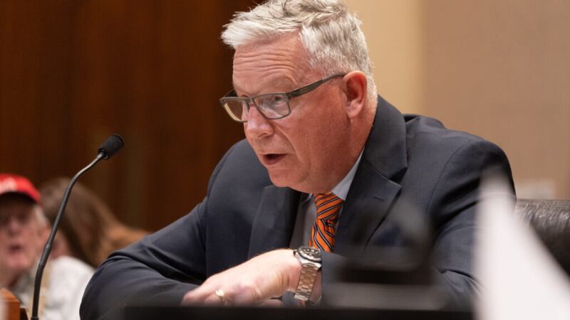 Dr. Timothy Tesmer testifies before the Health and Human Services Committee during his...