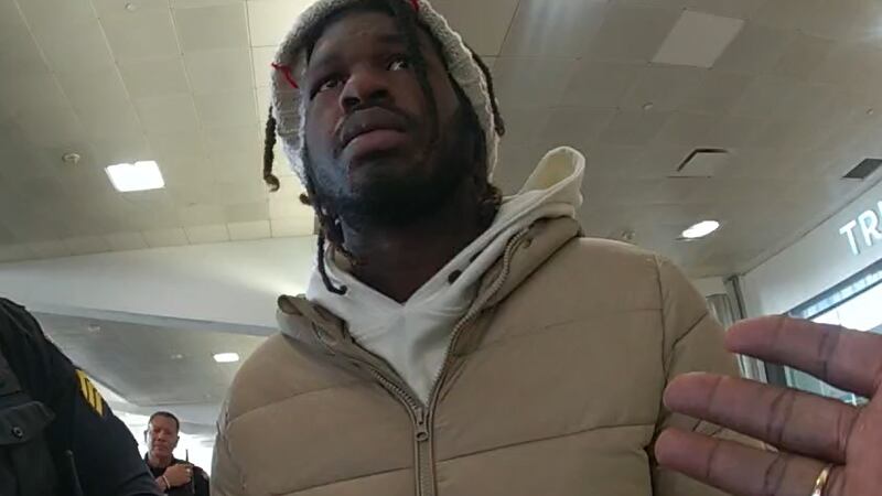 Police in Atlanta say Damian Alexander Parms, a former NFL player, is accused of stealing a...
