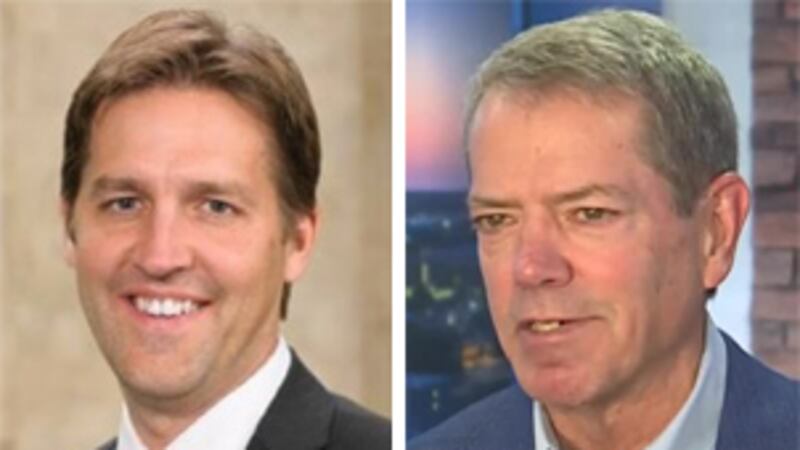 U.S. Sen. Ben Sasse, R-Neb., left; and Nebraska Governor-elect Jim Pillen
