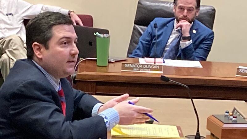 State Treasurer John Murante testified this spring before a Nebraska legislative committee in...