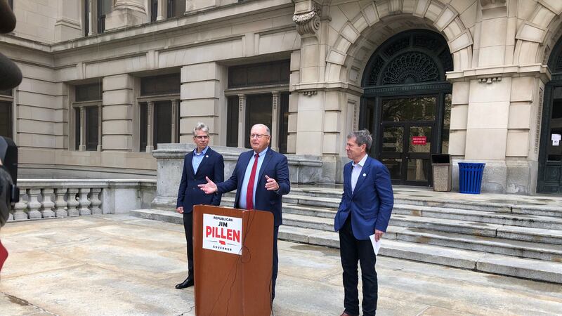 Douglas County Attorney Don Kleine formally endorsed Jim Pillen on Tuesday morning, May 3,...